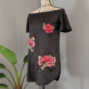 Off the Shoulder Rose Dress